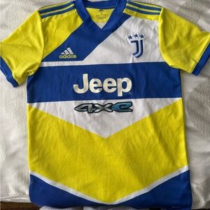 Adidas Kids Juventus Blue and Yellow Soccer Jersey